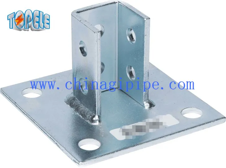 4 Hole Single Channel Post Base Unistrut Connecting Plate