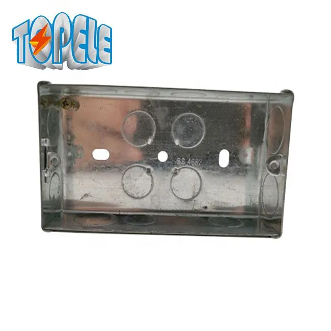 Dva Gang oceľové elektrické krabice